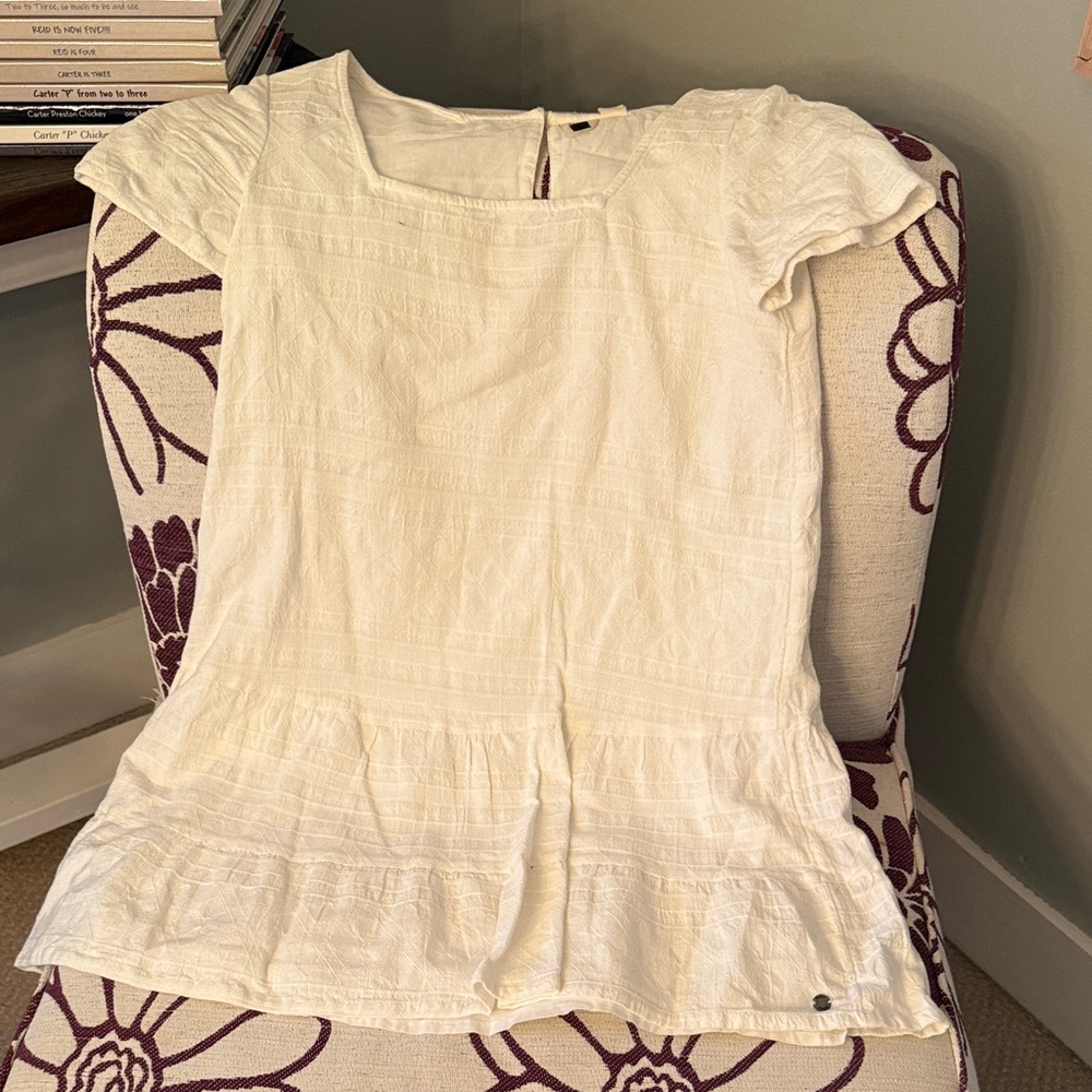 Roxy Cream Blouse with Textured Design